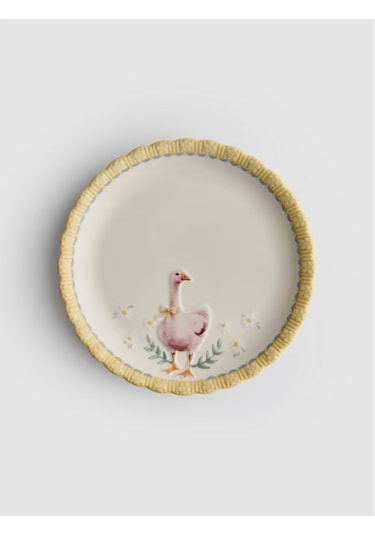 Primark Home Kaz Desenli Easter Tatlı Tabağı Sarı
