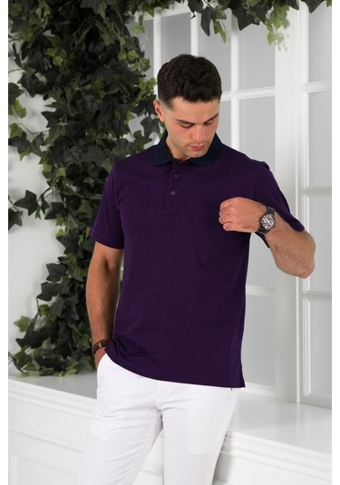 Nehir By Faruk Ülker Polo Yaka Cepli Desenli Merserize Süperfine