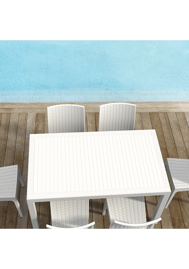 Ibişler Siesta Florida Kolsuz Koltuk Beyaz Sıe007