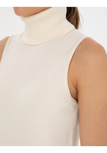Pierre Cardin Kadın Ekru Kazak /triko 50316336-vr019 Ekru