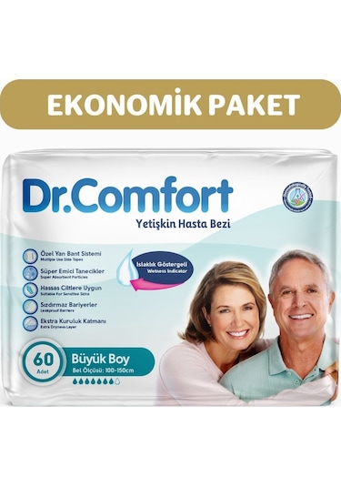 Dr. Comfort Yetişkin Bel Bantlı Hasta Bezi L 60'lı