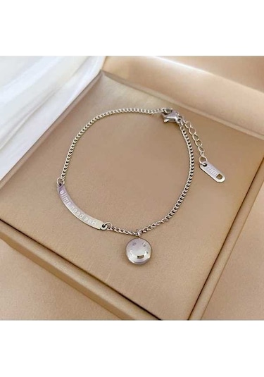 Dancemonkey Titanyum Çelik Hip Hop Bilezik Altın Moda Basit Bilezik-gsl04 Metalik