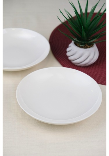 Tabak Evi Porselen Chic Çukur Tabak 19,50cm 550cc 2 Li Krem