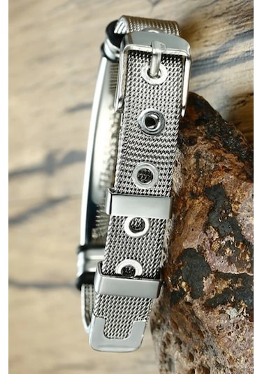 Kişiye Isimli Hasır Kemer Kordon Çelik Erkek Bileklik Scb13S Çok Renkli