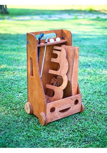 Mandu Ahşap Çocuk Mini Golf Seti Ahşap Rengi