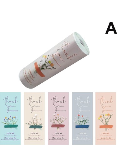 150 Adet/rulo Çiçek Desenli Çıkartmalar Satın Aldığınız İçin Teşekkür Ederiz A Diğer