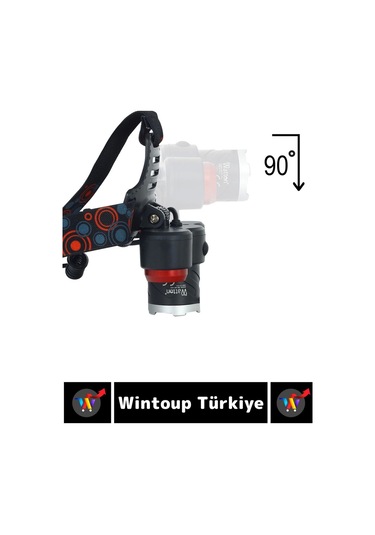 Profesyonel Kamp Avcı Balıkçı Deprem Güçlü Işık 4 Mod Aydınlatma Şarjlı 6000 Lümen Kafa Lambası Çok Renkli