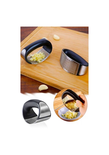 Sarımsak Ezici Tutma Kollu Paslanmaz Çelik Sarımsak Ezici