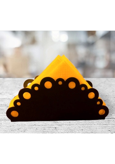 Glare Peçetelik Daireli Mat Siyah Mat Siyah