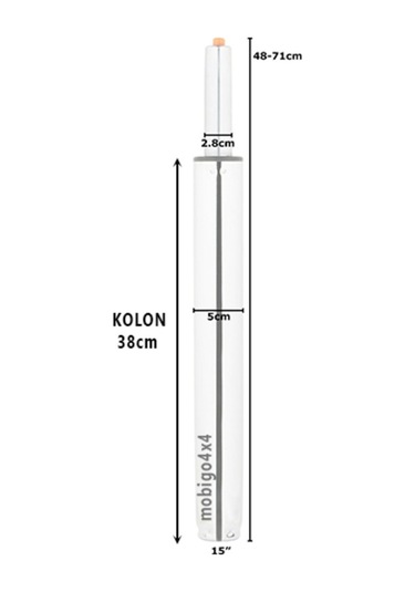 Poligonofis Bar Taburesi Krom Amortisör Bar Sandalyesi Krom Amortisörü Piston