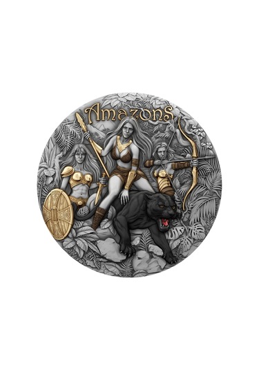 Agakulche Amazonlar Altın Kaplama Gümüş Sikke Coin