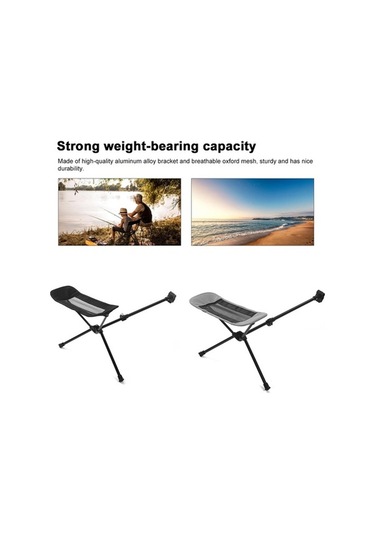 Pazly Katlanır Kamp Sandalyesi Footrest Taşınabilir Geri, Gri Renk Hafif Gri