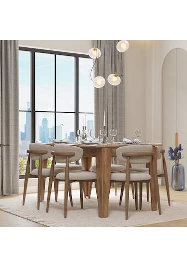 Sephia Açılır Yemek Masası - Oslo Ceviz 160x75x90 Cm Ceviz
