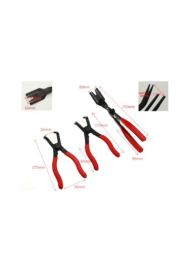 Xurunkeji Gövde Klipsli Pense Seti, 30 Derece Ve 80 Derece İtmeli Pim Pense