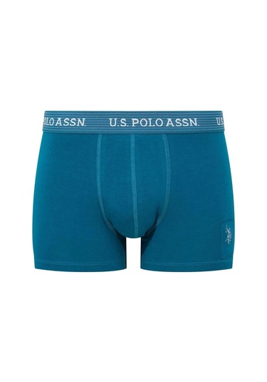 U.s Polo Assn. 80515 Erkek Pamuklu 3'lü Boxer-lacivert&baskılı&yeşil Lacivert