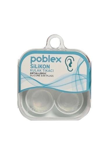 Poblex Silikon Kulak Tıkacı - Kulak Koruyucu Tıpası Saf Silikon 2'li