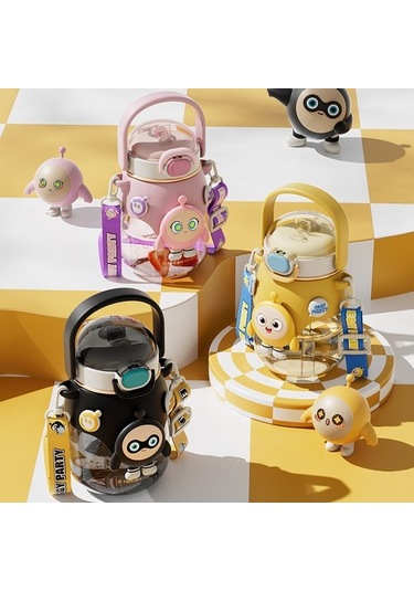 Kızlar Için Yüksek Estetik Değeri Olan Çocuk Su Bardağı, Yaz Yeni Plastik Bardak Tritan Çift Içecek Uygun Saman Fincan Sıcak820ml X50oz3 Diğer