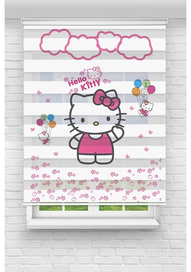 Perdecizade Enxboy Hello Dijital Baskılı Zebra Perde-cocuk Odası-stor Perde Renkli