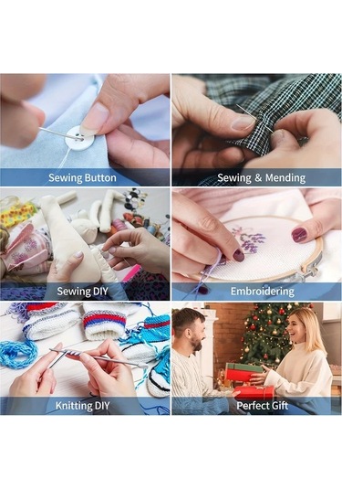 Cordial Küçük Boy Dikiş Seti: 205 Parça İplik, Makas, Ölçü Bandı, Ev & Seyahat Tamiri