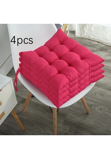 Topnotch 4 Adet Mor Yumuşak Nefes Alabilir Kare Koltuk Minderi - Modern Dayanıklı Mor