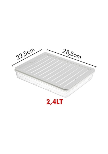 Ny Home 2'li Set Freshbox Mikrodalga Ve Difrize Uygun Saklama Kabı Gri
