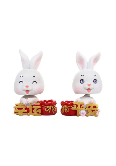 Homyl Tavşan Figürü Oyuncak Bebek Araba Pano Stil-b