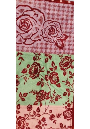 Algelsineve Rosenim Bordo Peluş Akrilik Çift Kişilik Battaniye Bordo