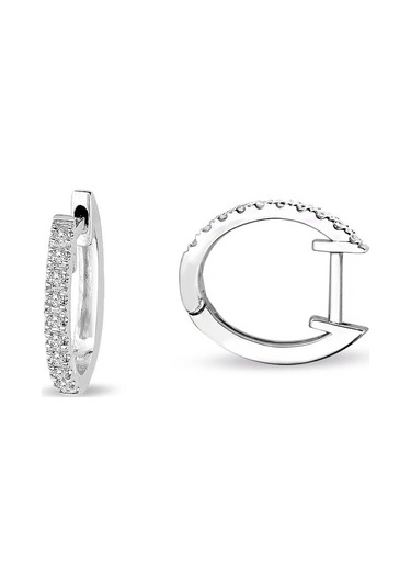 Pırlanta Yarım Tur Taşlı Halka Küpe