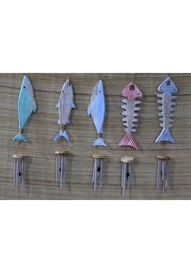 Nm-store Ahşap Balıklı Metal Çan No:5
