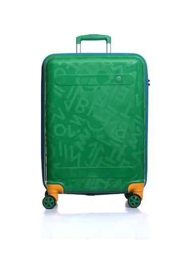 Benetton Orta Boy %100 Polipropilen Kırılmaz Valiz Yeşil Bnt2000 Yeşil