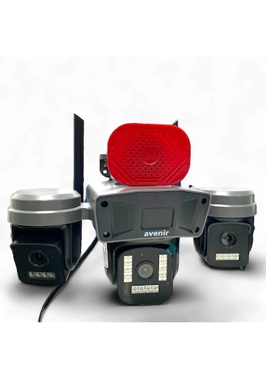 Veesky+ S308 3 Kameralı 6mp 4k Ultrahd Wifi Kamera Siren Gece Görüş