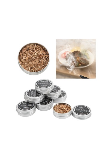 Tenfowee 8 Aromalı Doğal Meşe Külleri Seti - Kokteyller, Yemekler İçin Fümle Aroma Katkısı - Mutfak Ve Bar Malzemesi