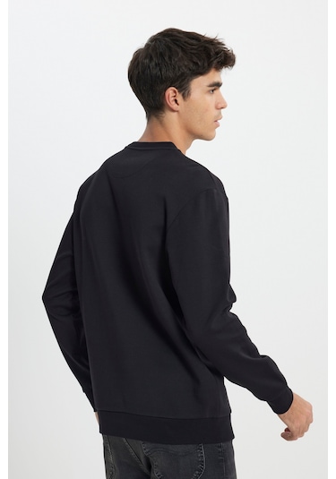 Lee Regular Fit Normal Kesim Bisiklet Yaka Siyah Sweatshirt L242499001 Siyah