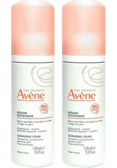 Avene Mousse Nettoyante Cleansing Foam 2 x 150 ML