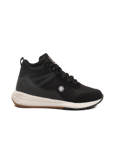 Siyah Beyaz Bilek Boy Kaymaz Bağcıklı Hafif Unisex Bot 2880 G Siyah-beyaz