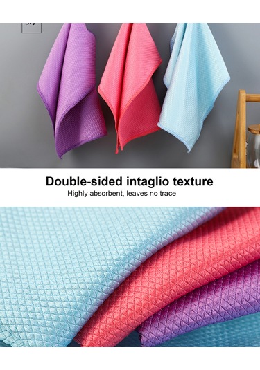 Monyee Mikrofiber Cam Temizleme Havluları - Yüksek Su Absorpsiyonu, 40x30cm, 5 Adet, Rastgele Renk Diğer