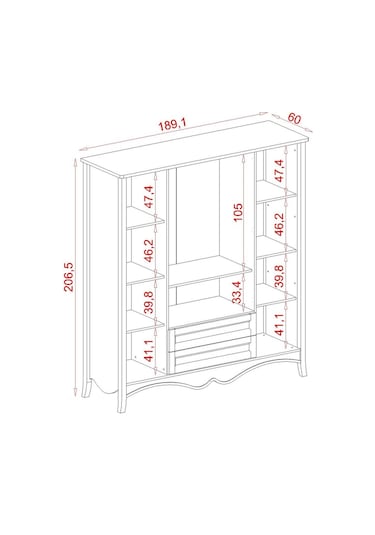 Meltem Kids Dream Genç Odası Dört Kapılı Dolap