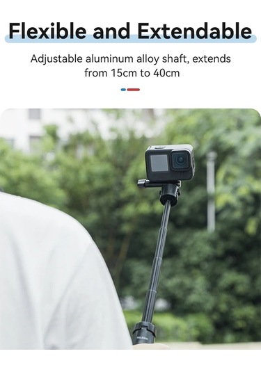 Sones Telesın Mini Selfie Çubuğu Hızlı Çıkarma Tripod 15-40cm Spor Kamerası İçin Ayarlanabilir Braket