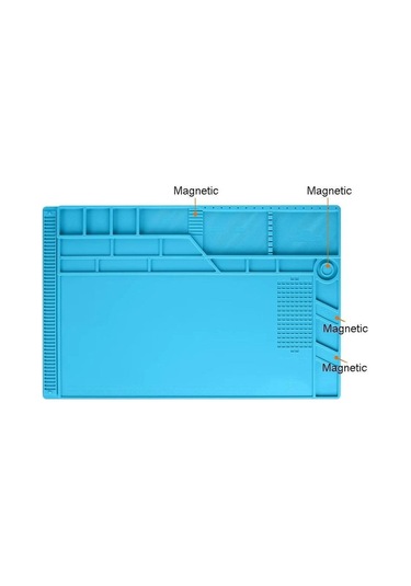 Silikon Çalışma Tamir Pedi S180 555x350mm Isıya Dayanıklı Manyetikli