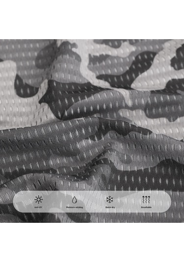 Ranyeek Unisex Güneş Korumalı Bisiklet Boyunluk, Nefes Alabilir Esnek Kumaş, Yeşil Kamuflaj, Koşu Ve Outdoor Aktiviteler İçin Yeşil