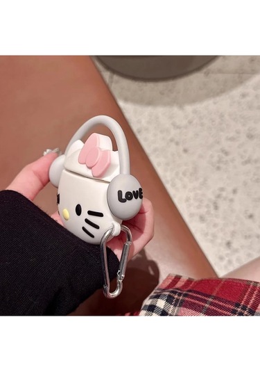 Airpods Pro 3. 2025 Nesil İle Uyumlu Figürlü Kılıf+kanca Beyaz