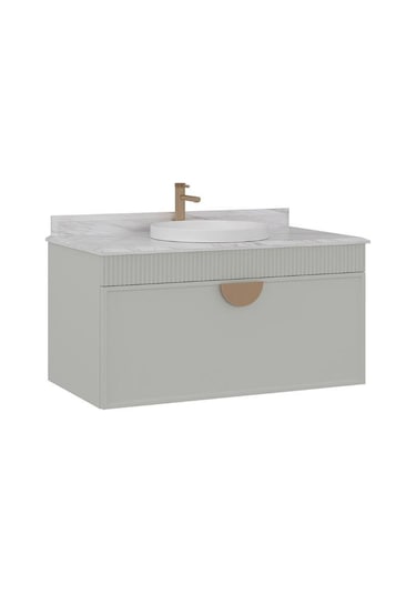 Orka Molino 120 Cm Kaşmir Banyo Dolabı Takımı Navaro/antrasit