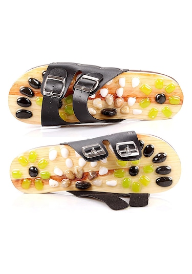 Dolıty Akupunktur Masaj Terlikleri Hediyeler Kaymaz 41'den-42'ye Siyah