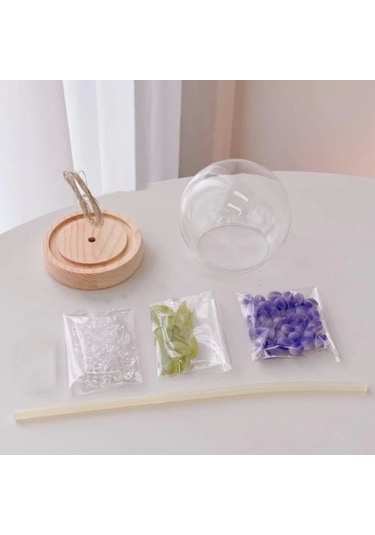 Led Işıklı Kendin Yap Lale Cam Küre