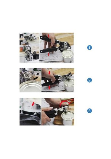 Pazly Paslanmaz Çelik Manuel Kavanoz Açacağı - Dayanıklı Pratik Mutfak Aleti Gümüş 190x55x50mm Gümüş