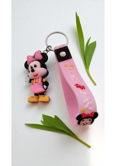 2 Li Sevimli Karakter Anahtarlık Seti Mickey & Minnie, Silikon Askı Ve Çanta Aksesuar