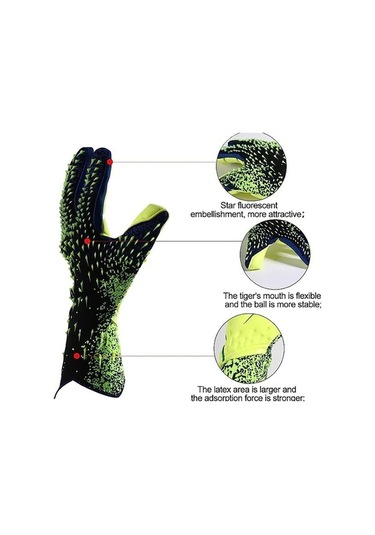 Artfulabode Yetişkin Ve Tasarım Su Skycıty Profesyonel Kaymaz Kaleci İçin Geçirmez Futbol Eldiveni Çocuk & - Gk Yeşil