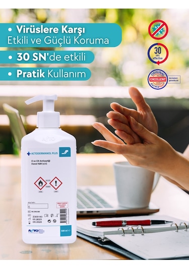 Acto Actodermanol Plus 500 Ml El Ve Cilt Antiseptiği %89 V/v Etan