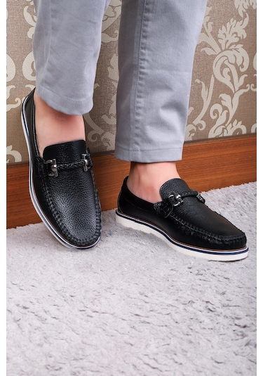 Ducavelli Ragusa Hakiki Deri Erkek Günlük Ayakkabı Loafer Ayakkabı