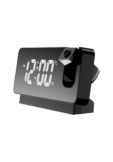 Led Dijital Çalar Saat 180 Kol Projeksiyon Çalar Saat Usb Çok Renkli